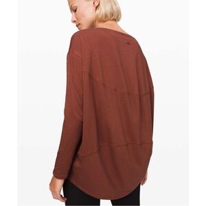 Lululemon Back in Action Long Sleeve Shirt Rustic Clay Size 4